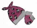 Girls  premature baby clothes Hat n Mittens accessories pink LITTLE LAMB 5-8lb