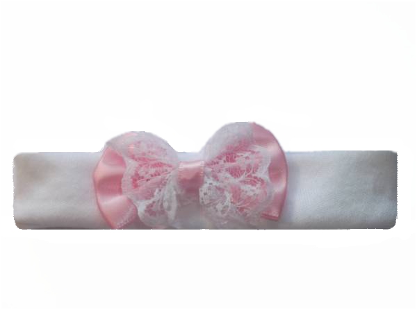 premature early babies headbands here FRILLY LACE 3-5lb BabyPink